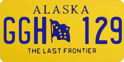 AK license plate GGH129