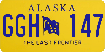 AK license plate GGH147