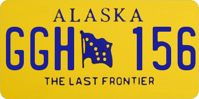 AK license plate GGH156