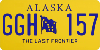 AK license plate GGH157