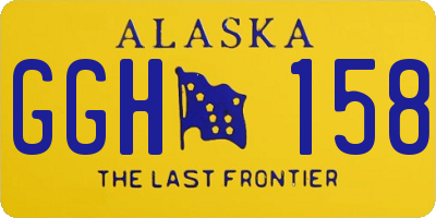 AK license plate GGH158