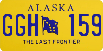 AK license plate GGH159