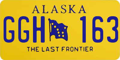 AK license plate GGH163