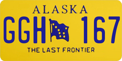 AK license plate GGH167