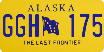 AK license plate GGH175