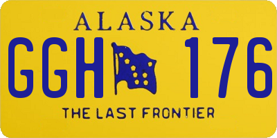 AK license plate GGH176