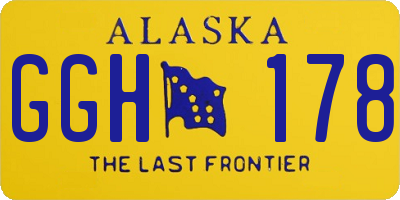 AK license plate GGH178