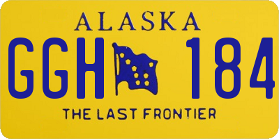 AK license plate GGH184