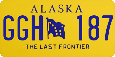 AK license plate GGH187