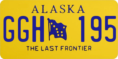 AK license plate GGH195