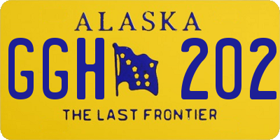 AK license plate GGH202