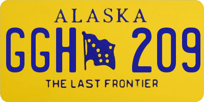 AK license plate GGH209