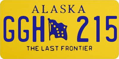 AK license plate GGH215