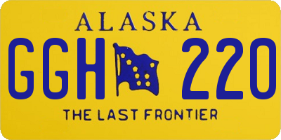 AK license plate GGH220