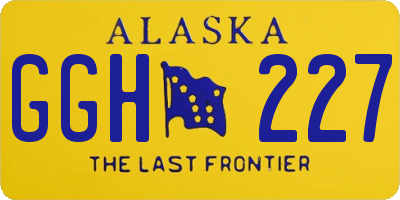 AK license plate GGH227