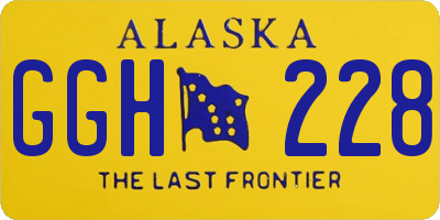 AK license plate GGH228