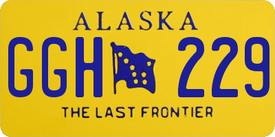 AK license plate GGH229