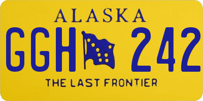 AK license plate GGH242