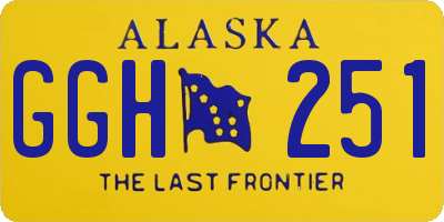 AK license plate GGH251