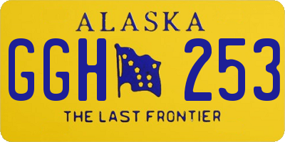 AK license plate GGH253