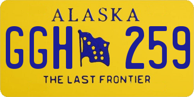 AK license plate GGH259