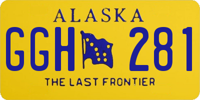 AK license plate GGH281