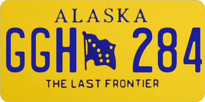 AK license plate GGH284