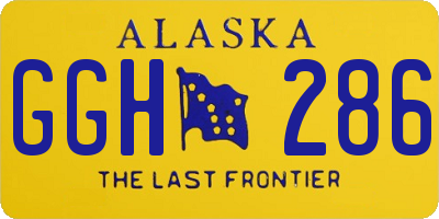 AK license plate GGH286
