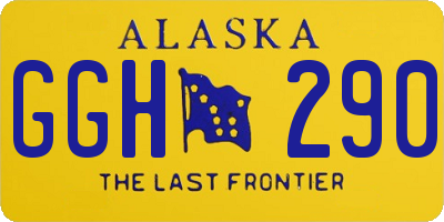 AK license plate GGH290