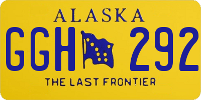 AK license plate GGH292