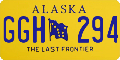 AK license plate GGH294