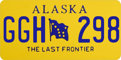AK license plate GGH298