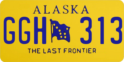AK license plate GGH313