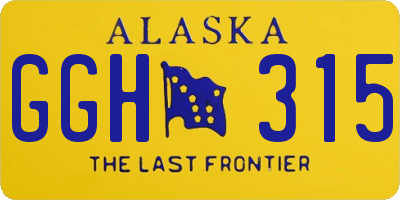 AK license plate GGH315