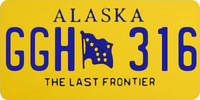 AK license plate GGH316