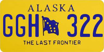 AK license plate GGH322