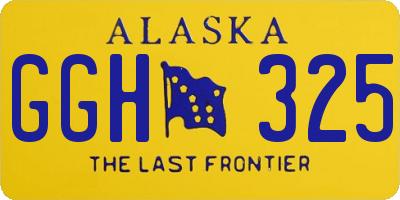 AK license plate GGH325