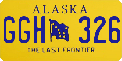 AK license plate GGH326