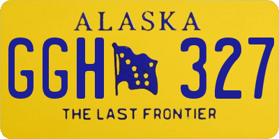 AK license plate GGH327