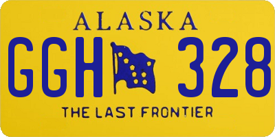 AK license plate GGH328
