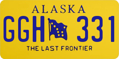 AK license plate GGH331