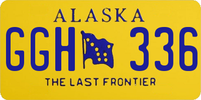 AK license plate GGH336