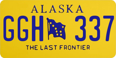 AK license plate GGH337