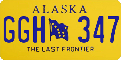 AK license plate GGH347