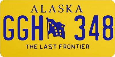 AK license plate GGH348