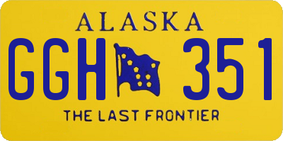 AK license plate GGH351