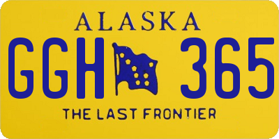 AK license plate GGH365