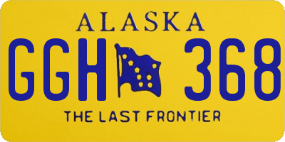 AK license plate GGH368
