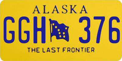 AK license plate GGH376