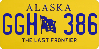 AK license plate GGH386